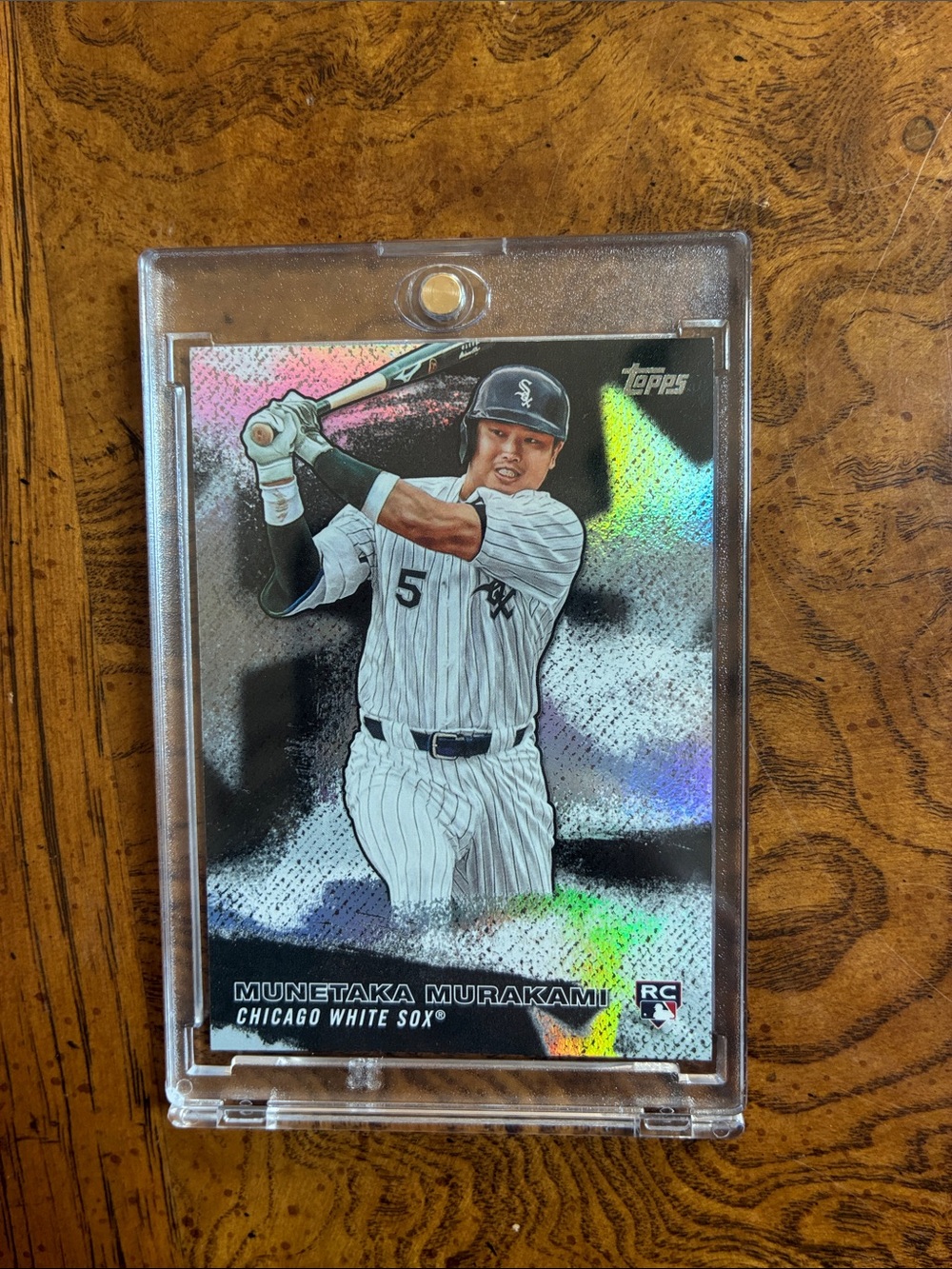 Topps Holographic Black & White Pinstripe Baseball Card